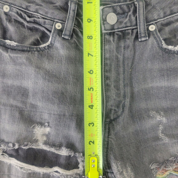 Paper Denim & Cloth Jeans Womens 24 646 Straight‎ Destroyed Black W26 x L25.5 - Picture 5 of 16